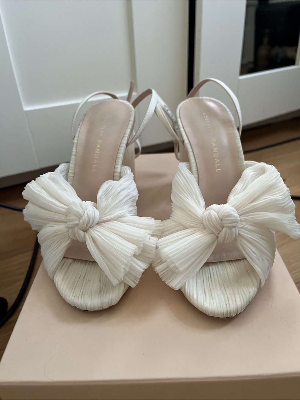 Loeffler Randall Canellia Pearl Pleated Bow Heel